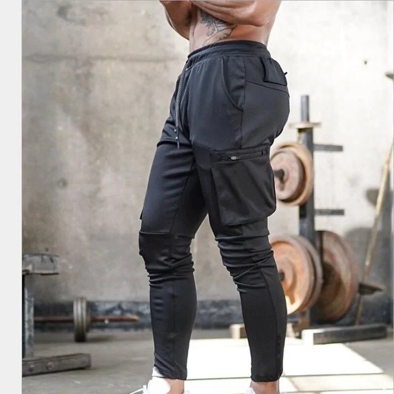 Joggers de Algodón de Corte Slim para Hombre: Pantalones Deportivos para Correr y Culturismo. - Ssportiva